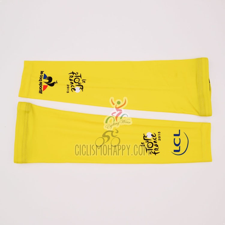 Tour de France Arm Warmer White Yellow 2015 Cycling